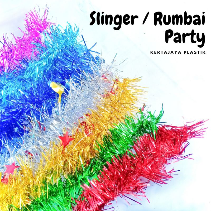 Slinger Rumbai Dekorasi Ulang Tahun / Slinger Parcel Lebaran / Slinger Hiasan Natal / Slinger Rumbai