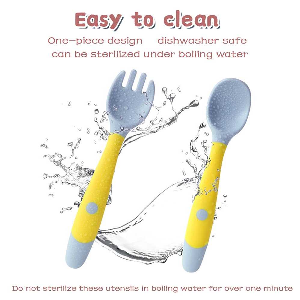 GIJ - LOPE Sendok Garpu Bayi Soft Silicone Spoon