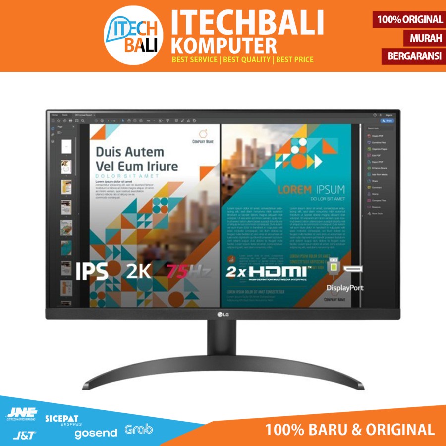 Monitor LG 24QP500 QHD, 2K, IPS, 75hz, 99% sRGB FreeSync LED Resmi | ITECHBALI