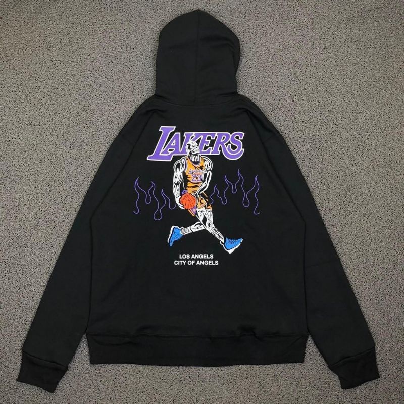 HOODIE LAKERS FULL TAG LABEL HIGH QUALITY CASUAL HYPE FASHION PRIA