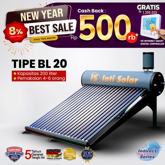 Promo Pemanas Air Surya IntiSolar 200 liter INTI SOLAR WATER HEATER BL20