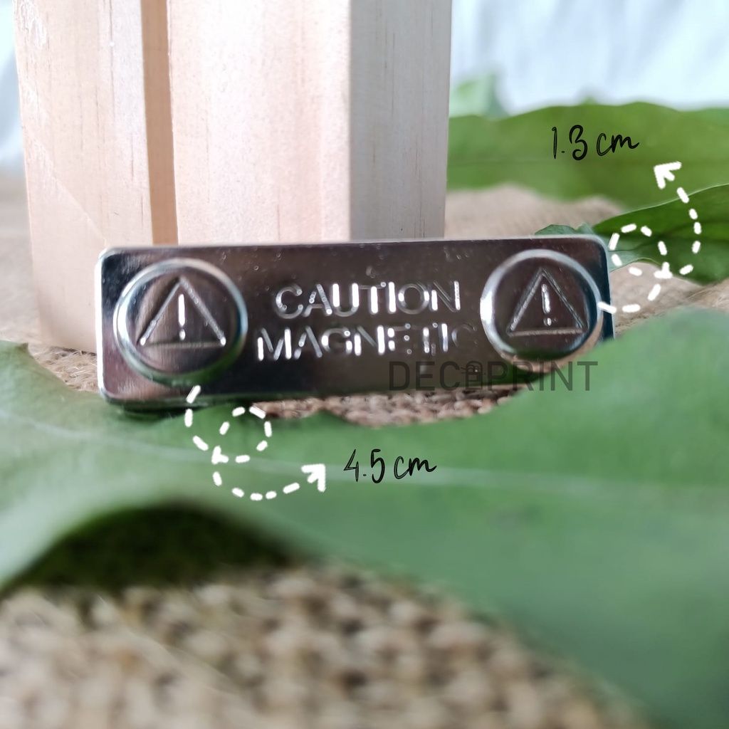 

Magnet Papan Nama Dada 4.5cm x 1.3cm Magnet Nametag Caution Magnetic Magnit Name Tag