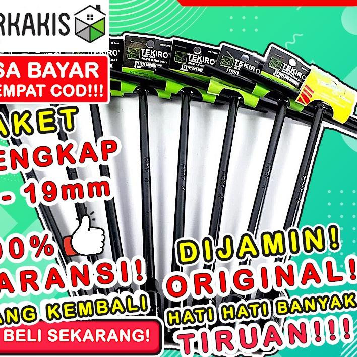Termurah ✅⭐ Kunci T Set 8 Tekiro Paket Bengkel 1 10 12 14 Lengkap 17 19 Ori Konci Original Shock 8Mm