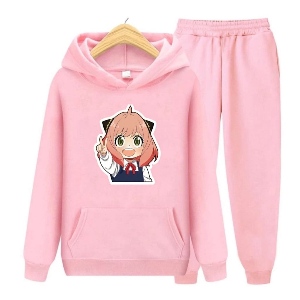 Setelan Sweater anak ANYA SPY /Baju Sweater Hoodie Anak