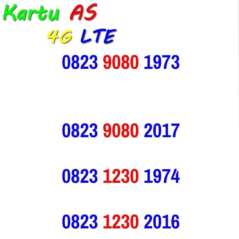 Kartu AS Seri Tahun 4G LTE