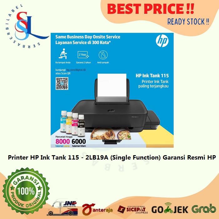 Printer HP Ink Tank 115 - 2LB19A (Single Function) - HP Ink Tank 115
