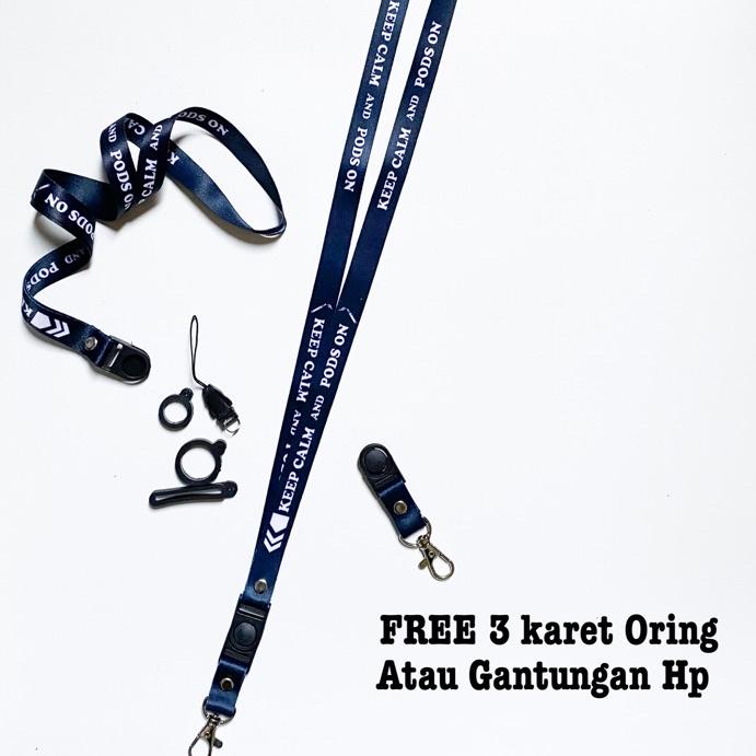 

Baru 민 Lanyard Pods & Hp Keep Calm by Billwaz 1,5cm