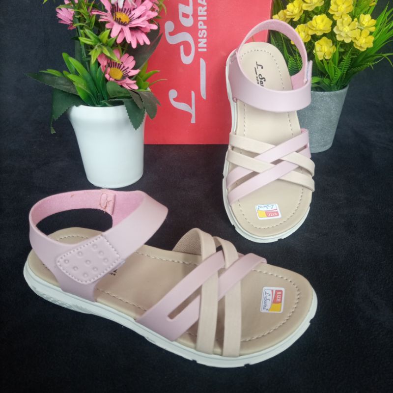 PROMO...! SANDAL TALI ANAK PEREMPUAN TERBARU TRENDY TERKECE KEKINIAN MURAH DAN BERKUALITAS LT03