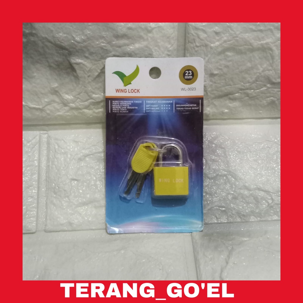 GEMBOK KOPER WING LOCK / GEMBOK TAS 23mm WL 3023