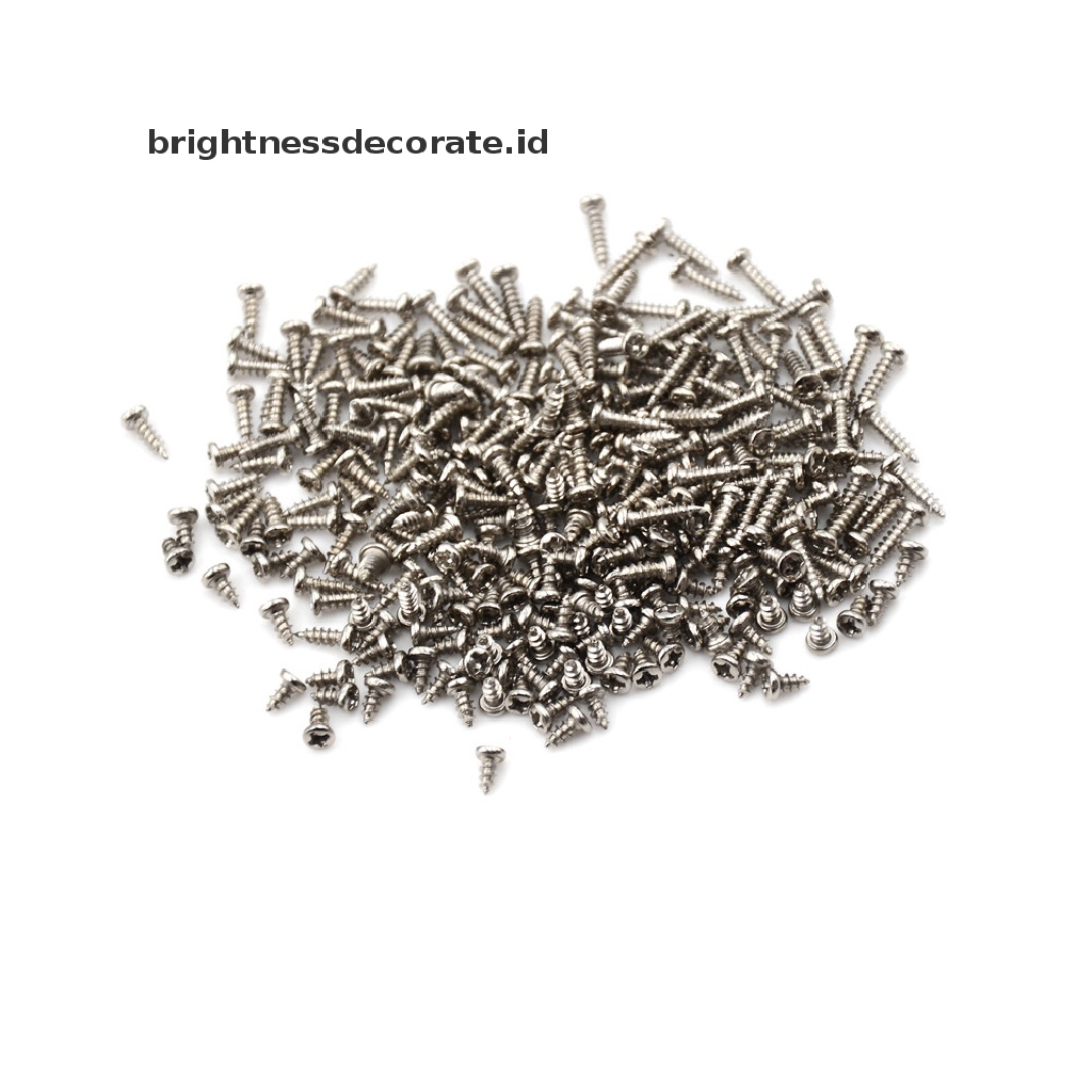 [Birth] 100pcs Sekrup M2 Diameter Ulir Kepala Bulat Cross Sekrup Self Tapping Screw [ID]