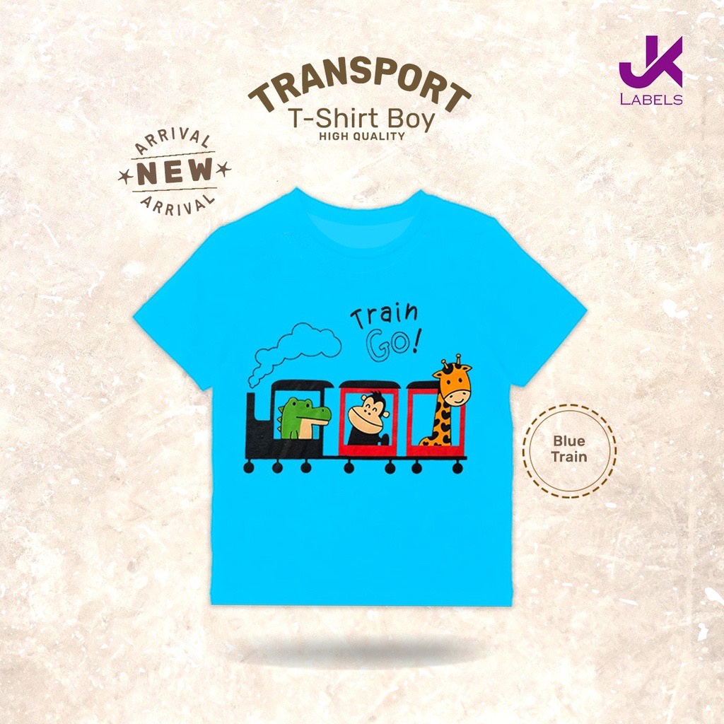 JK Tshirt Transport Edition 1-8 Tahun - Kaos Anak Laki-Laki/Atasan Anak