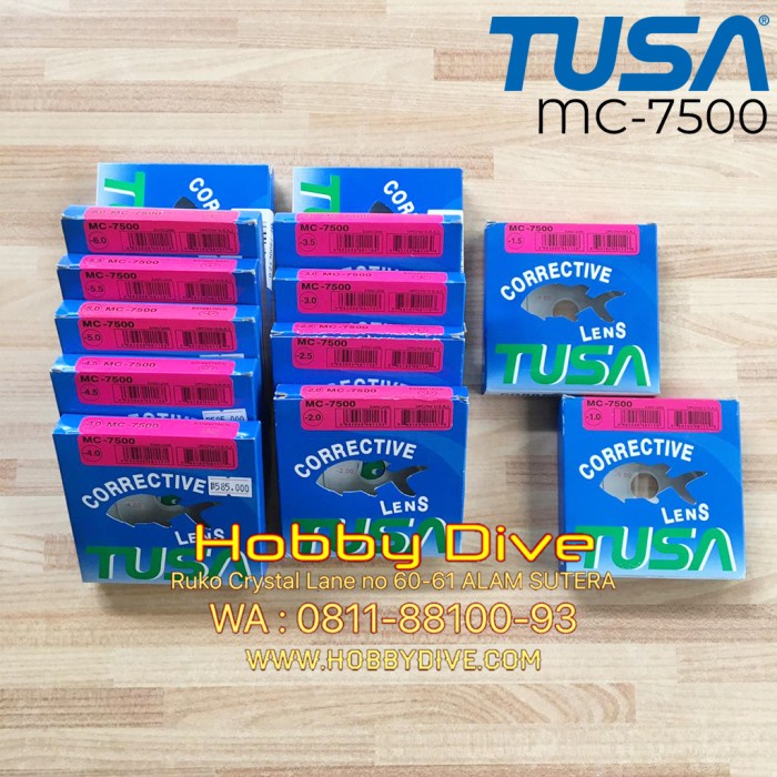 Tusa Lens Corrective Short-Sighted MC-7500 Accessories Diving Snorkel