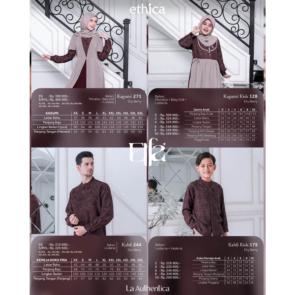 ELFA -267 Dry Berry / Sarimbit Ethica 2023 / Fashion Muslim