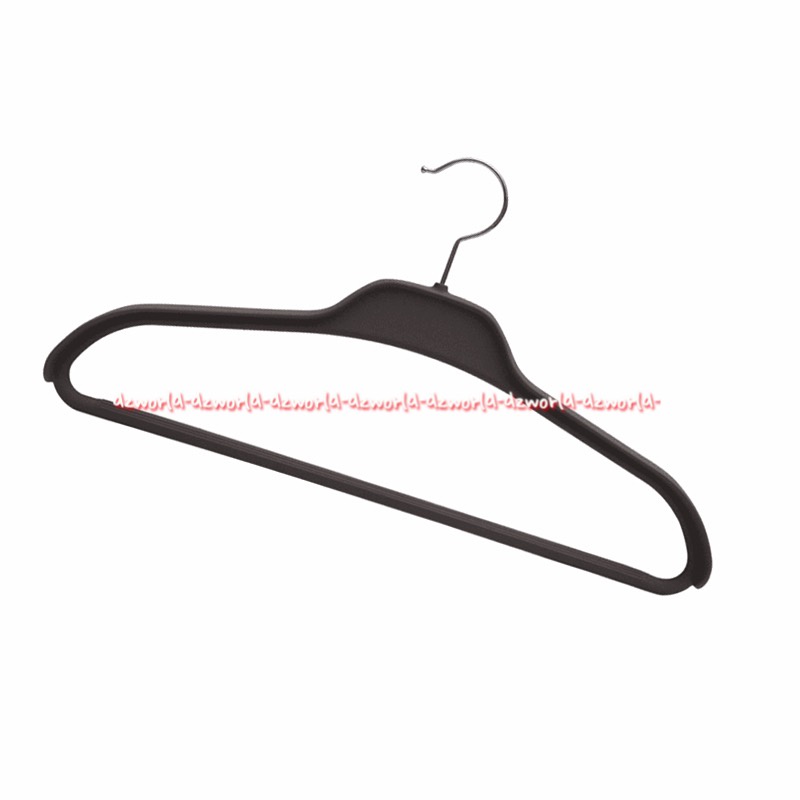 Stora Rubber Cloth Hanger Gantungan Hangers Bahan Karet Warna Abu Abu Hanger Plastik Rubber Coated Grey