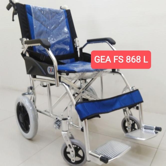 Kursi Roda Lipat Travel Traveling Wheel Chair Aluminium Gea Fs 868 L
