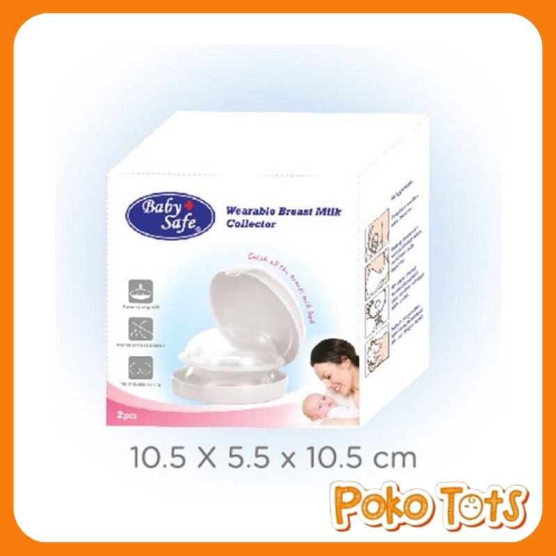 Baby Safe Wearable Breast Milk Collector Isi 2 pcs Wadah Untuk Penampung Asi