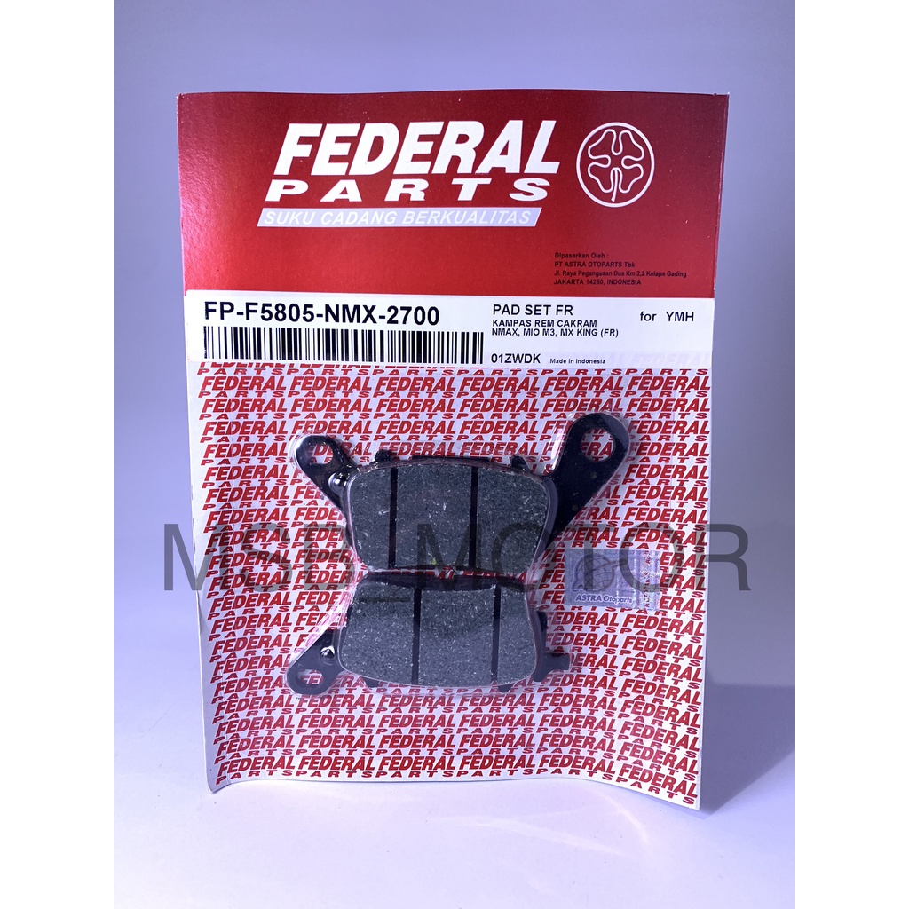 Kampas Rem Cakram Depan NMAX MIO M3 FEDERAL