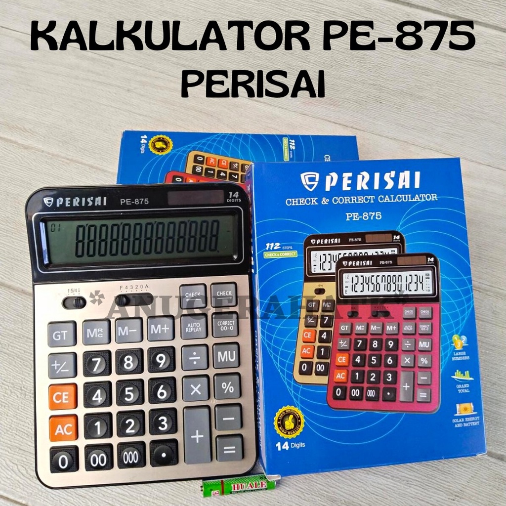

Kalkulator Jumbo PERISAI Calculator PE-875
