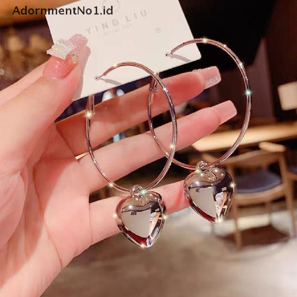 [AdornmentNo1] Anting Tusuk Hati Sederhana Untuk Wanita Warna Emas Kepribadian Stud Earrings Gadis Korea Fashion Perhiasan Hadiah Ulang Tahun [ID]