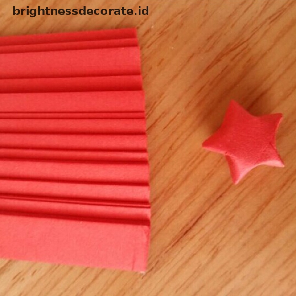 [Birth] Origami Lucky Star Kertas Strip Lipat Kertas Pita Warna [ID]