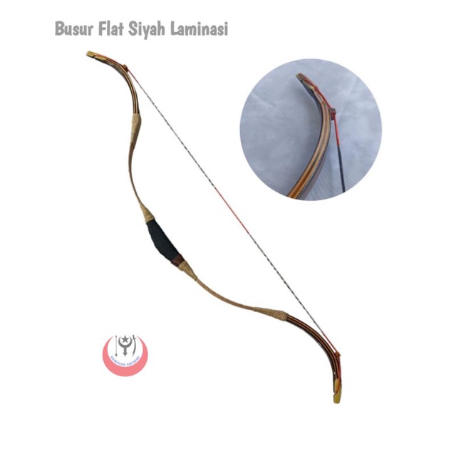 busur flat siyah laminasi