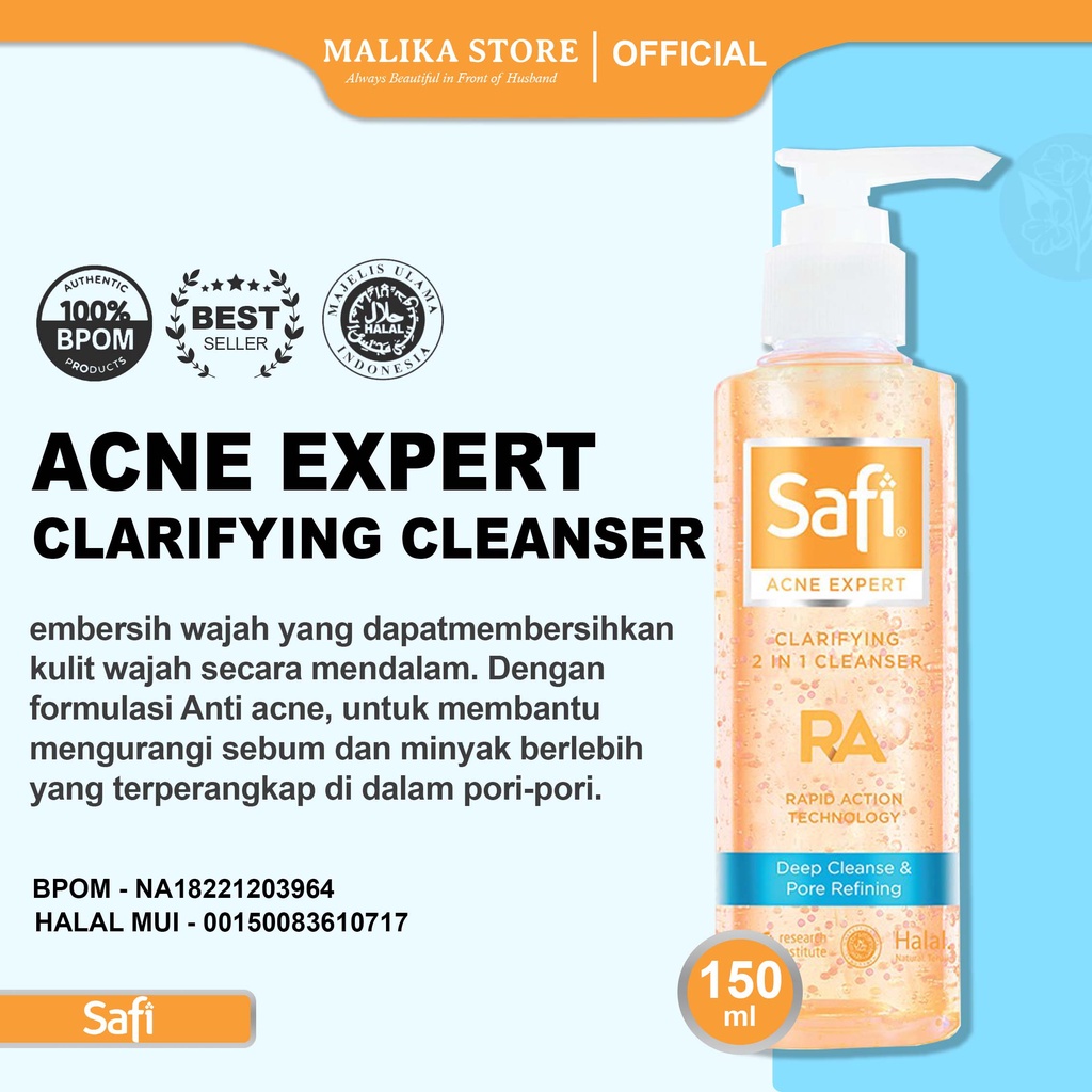 Safi Acne Expert Clarifying Wajah Pemutih Skincare Face Cream Sabun Paket Pembersih Whitening Glowin