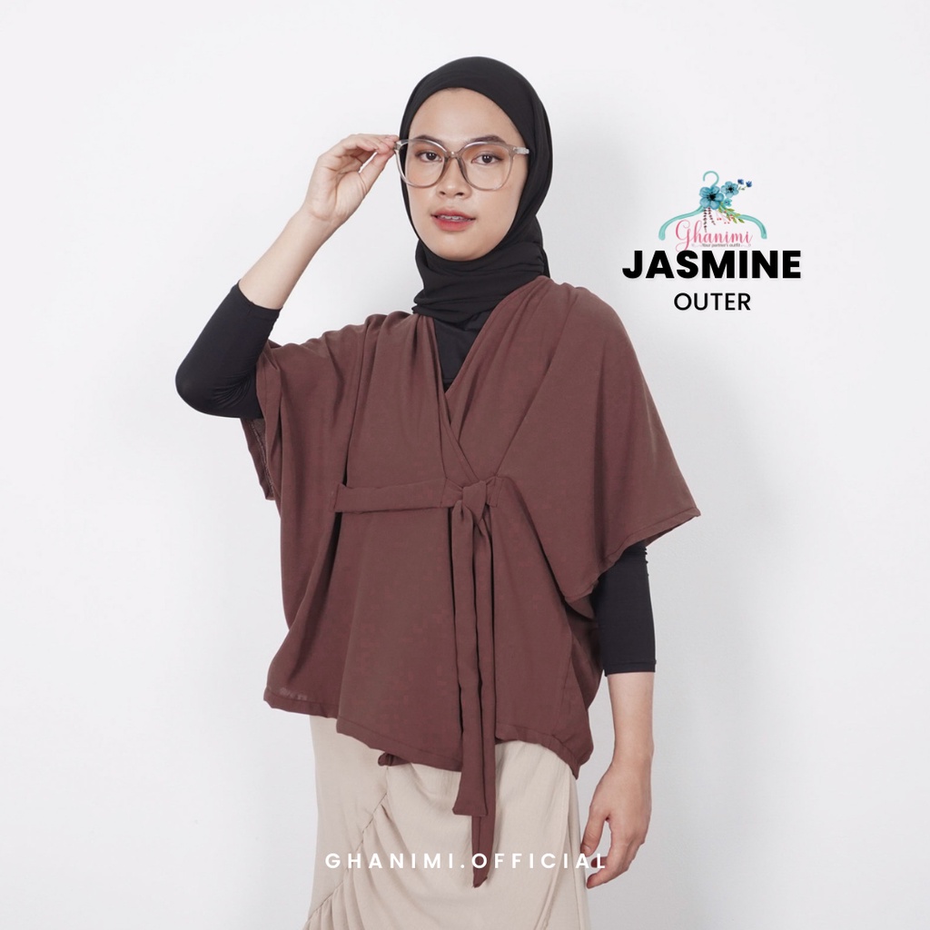 Ghanimi - Jasmine Outer / Cardigan Kondangan Polos / outer kondangan tali tanpa lengan / outer kondangan kekinian