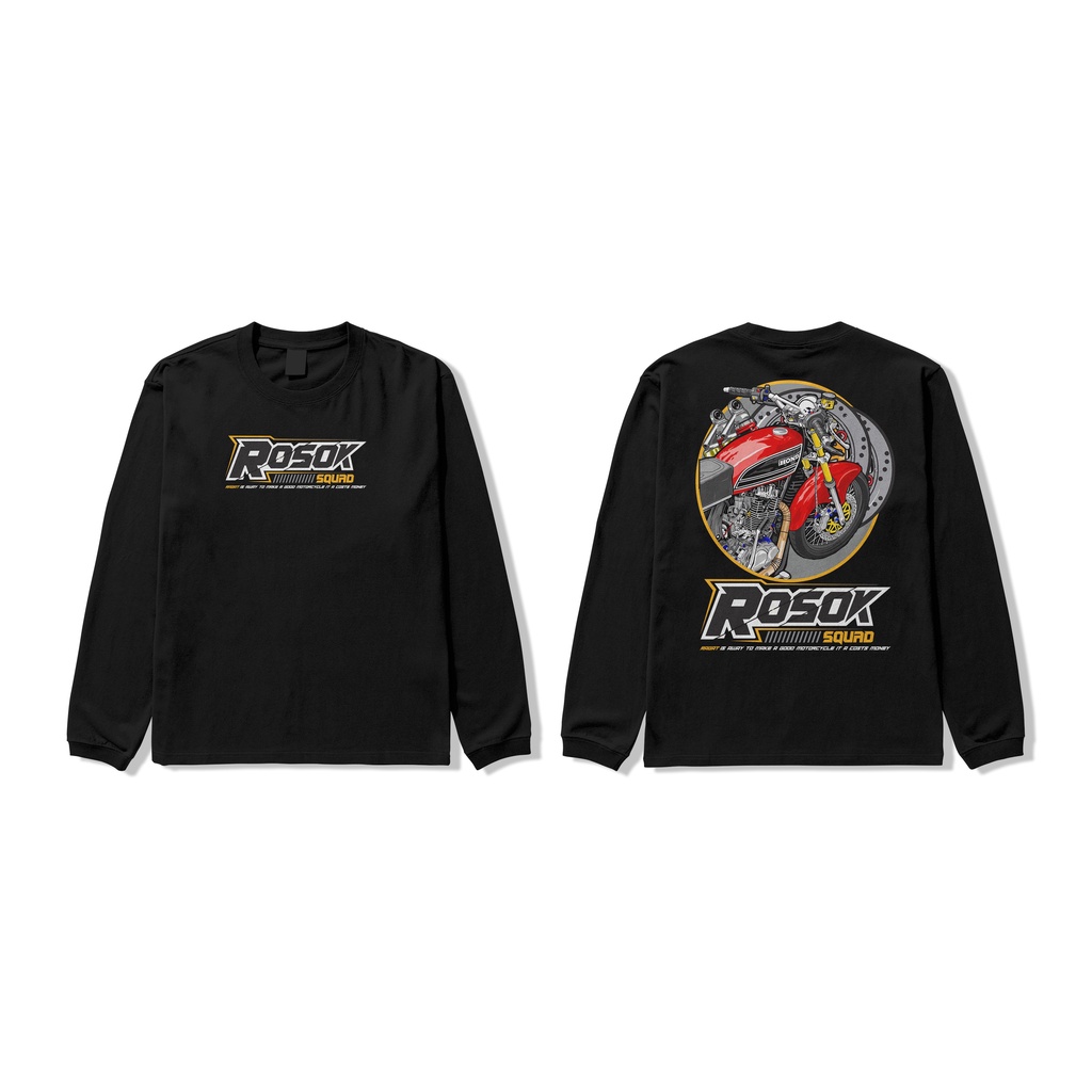 KAOS BAJU LENGAN PANJANG RACING ROSOK SQUAD HONDA GL CB S M L XL 2XL 3XL 4XL 5XL PRIA WANITA