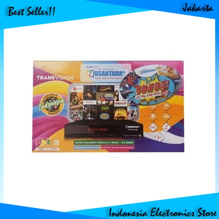 Gratis Premium Transvision Nusantara HD Receiver Parabola C Band Ku BandBergaransi IES