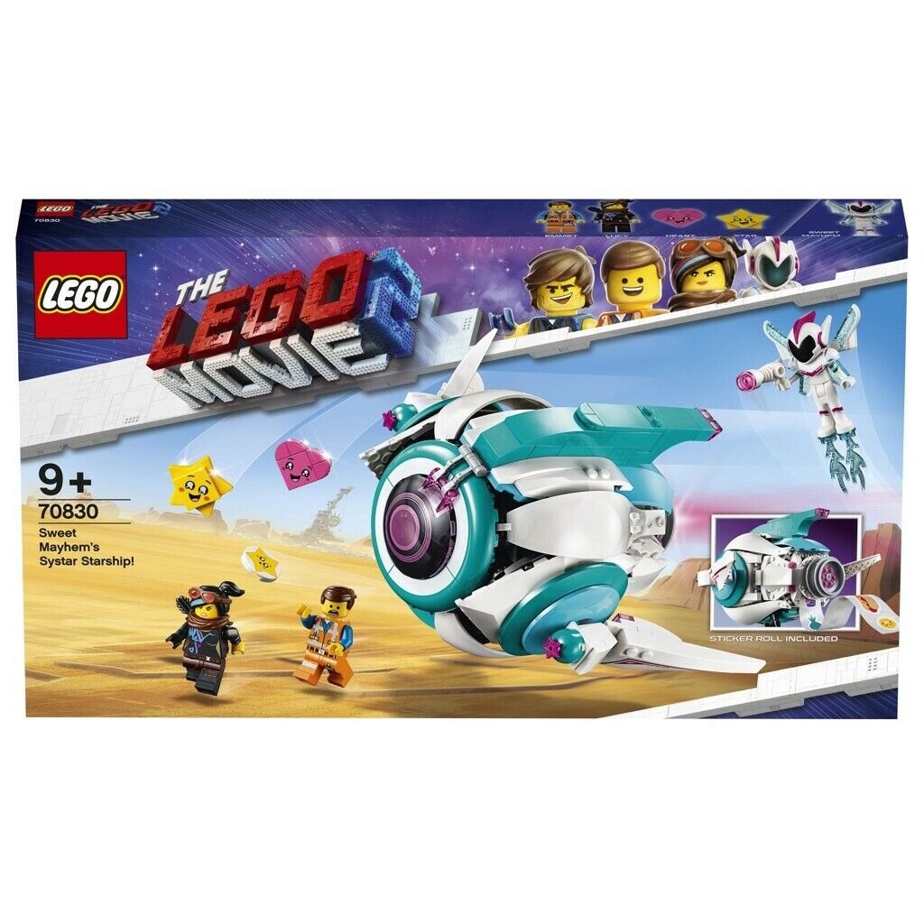 LEGO The Movie 2 - 70830 Sweet Mayhem's Systar Starship Set Kid Toy Mayhem Heart Model Spaceship Cre