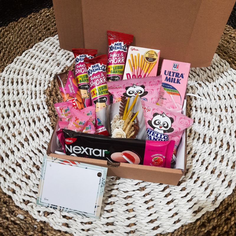 

Koobingkis hampers snack pink spesial valentine