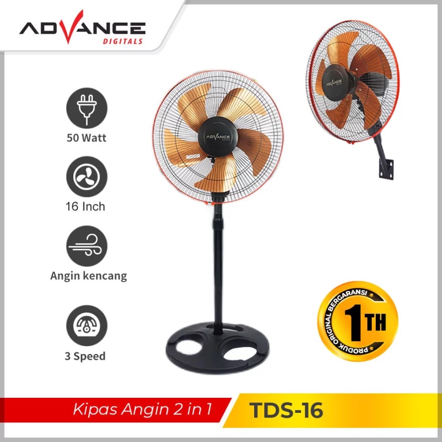 Advance Kipas Angin Besi 3 IN 1 TDS-1805 / TDS-18 / TDS 16 / TDS 12