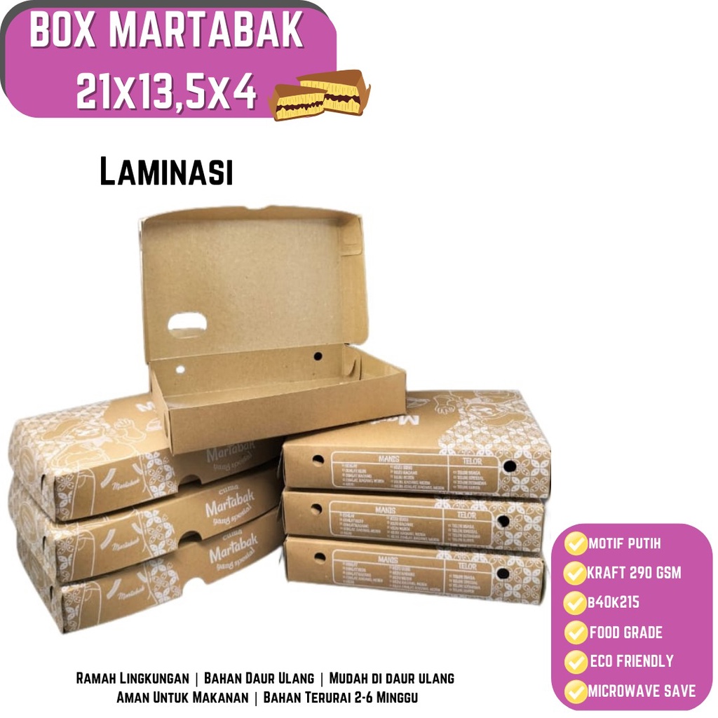 Dus Martabak 21X13.5X4 Box Martabak (B40K215-Laminasi)