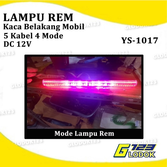 Lampu Rem Strobo Kedip 3rd Brake Stop Lamp Tempel Kaca Belakang Mobil