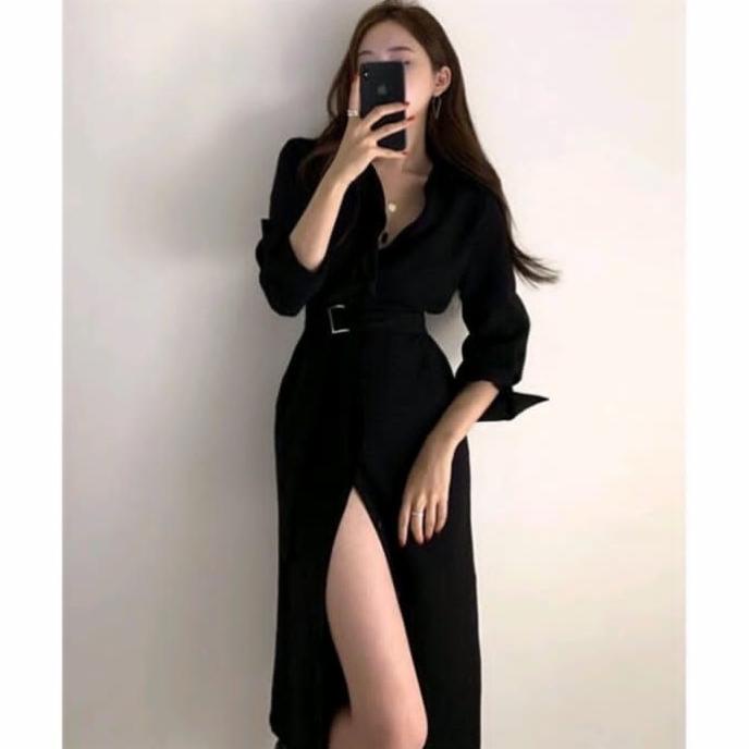 Siena Korean Vintage Dress Belt Pesta Formal Blazer Terbaru