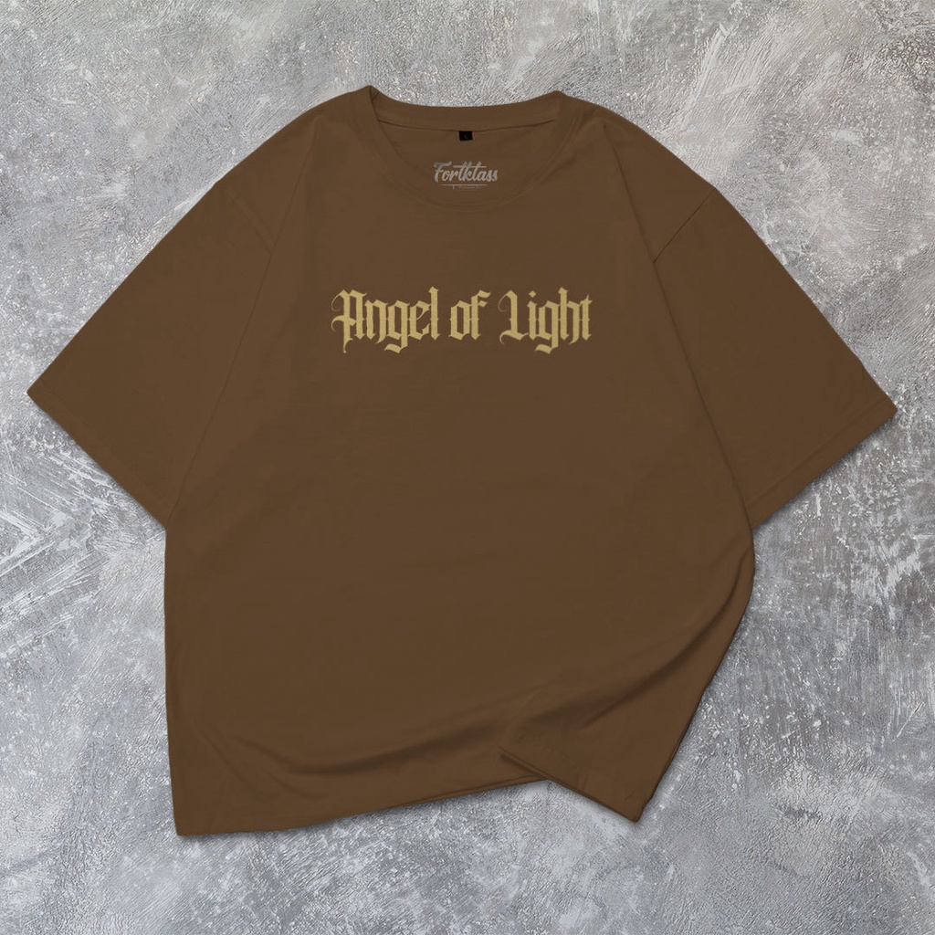 HIPNOP Kaos Oversize LIGHT ANGEL T-Shirt Cowo Premium Kaos BigSize Pria