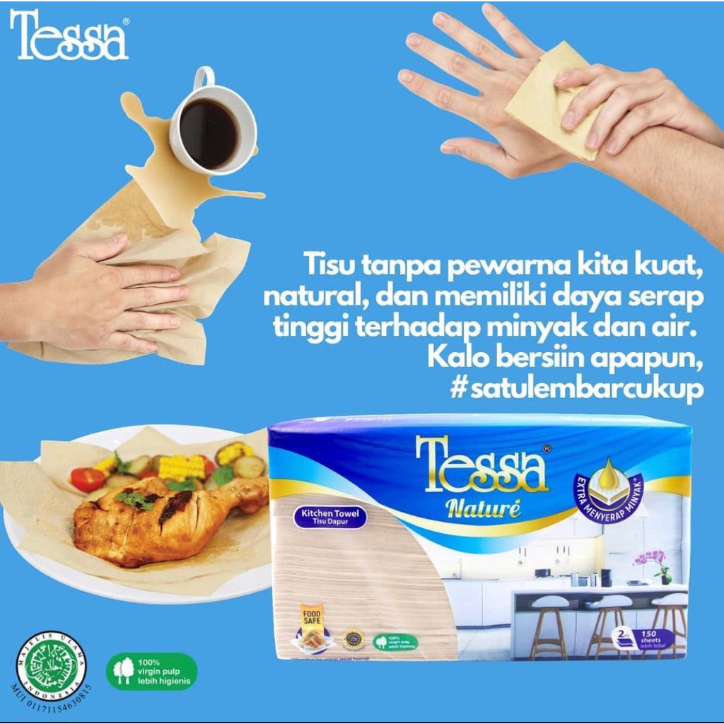 Tessa Nature Kitchen Towel - Tissue Serap Minyak - Tisu Dapur Serbaguna