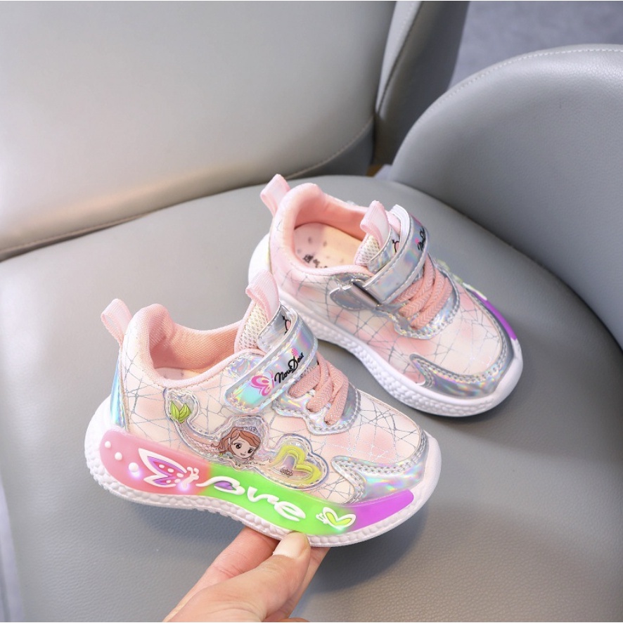 babyfit SOFEYA sepatu lampu LED sneakers anak perempuan import sepatu sekolah casual gs-0515r