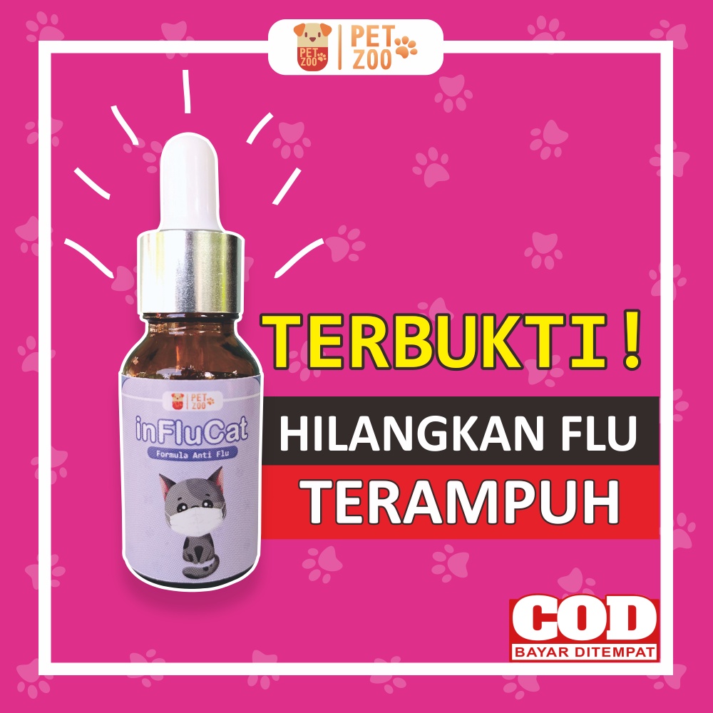 INFLUCAT Obat Flu dan Batuk Kucing Ampuh