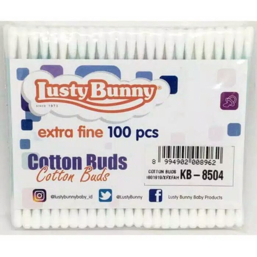 Willsen Lusty Bunny KB-8504 Cotton Buds Baby Extra Fine 100s (Refill)