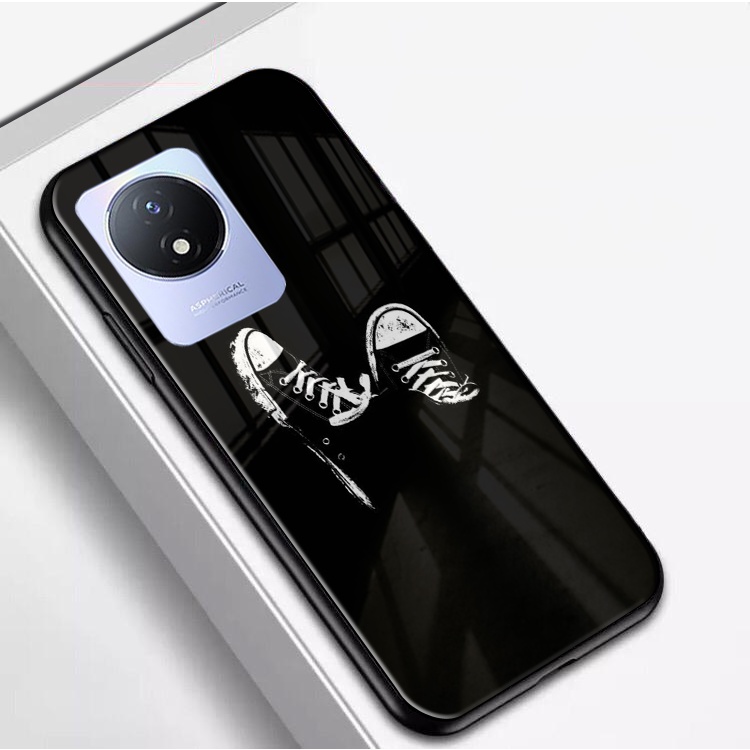 (Q42) Softcase Vivo Y02 - Softcase Kaca Vivo Y02 - Case Aesthetic Vivo Y02 - Case keren Vivo Y02 - C