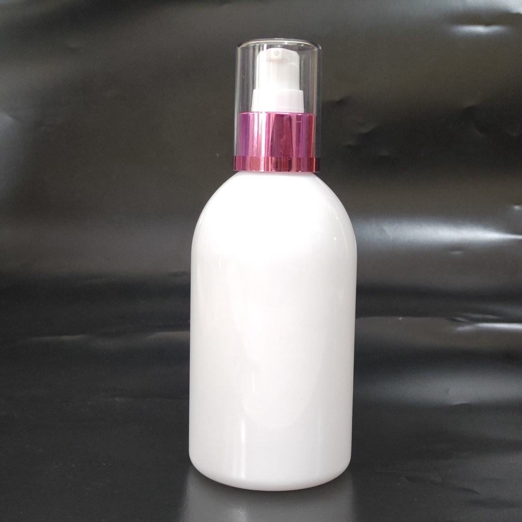 BABE - BOTOL OVAL 250ML PUTIH PUMP TREATMENT GOLD SILVER PINK / BOTOL OVAL PUMP TREATMENT