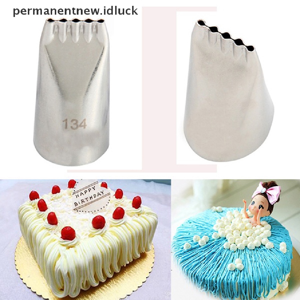 [luckypermanentnew] Nozzle Kue Cream Pastry Garis Fondant Gambar Icing Piping Kue Baking Tools [ID]