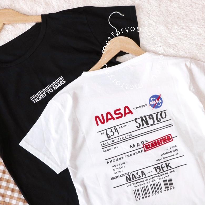 [PH.05Ja23ν] METFORYOU Kaos Oversize Wanita - NASA Ticket to Mars