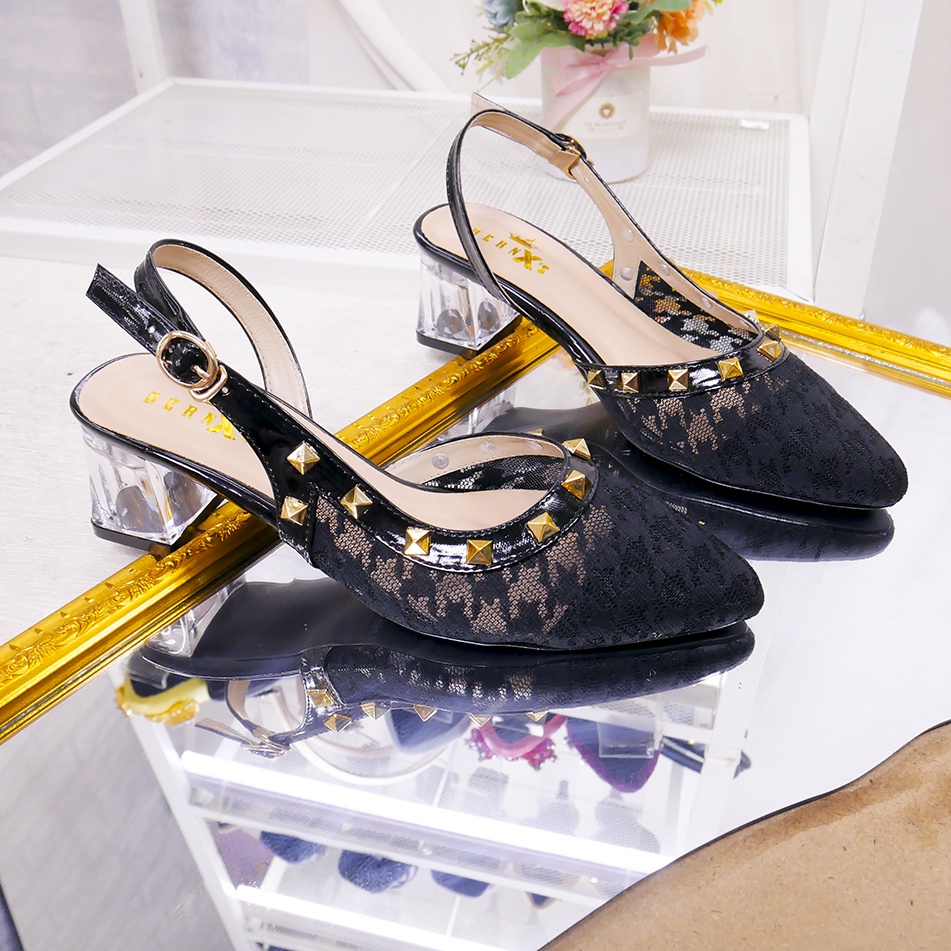 Bernx's Shoes - Sepatu Pesta Wanita Glory Heels Kaca 5 cm