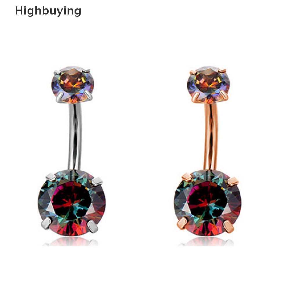 Hbid Heart Belly Button Ring Cincin Pusar Cincin Perut Stainless Steel Glory