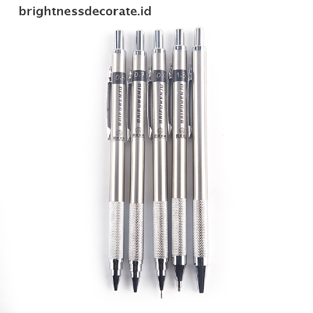 [Birth] Pensil Mekanik Bahan Metal 0.5/0.7/0.9/1.3/2.0mm Menggambar Pensil Otomatis Dengan Timbal [ID]