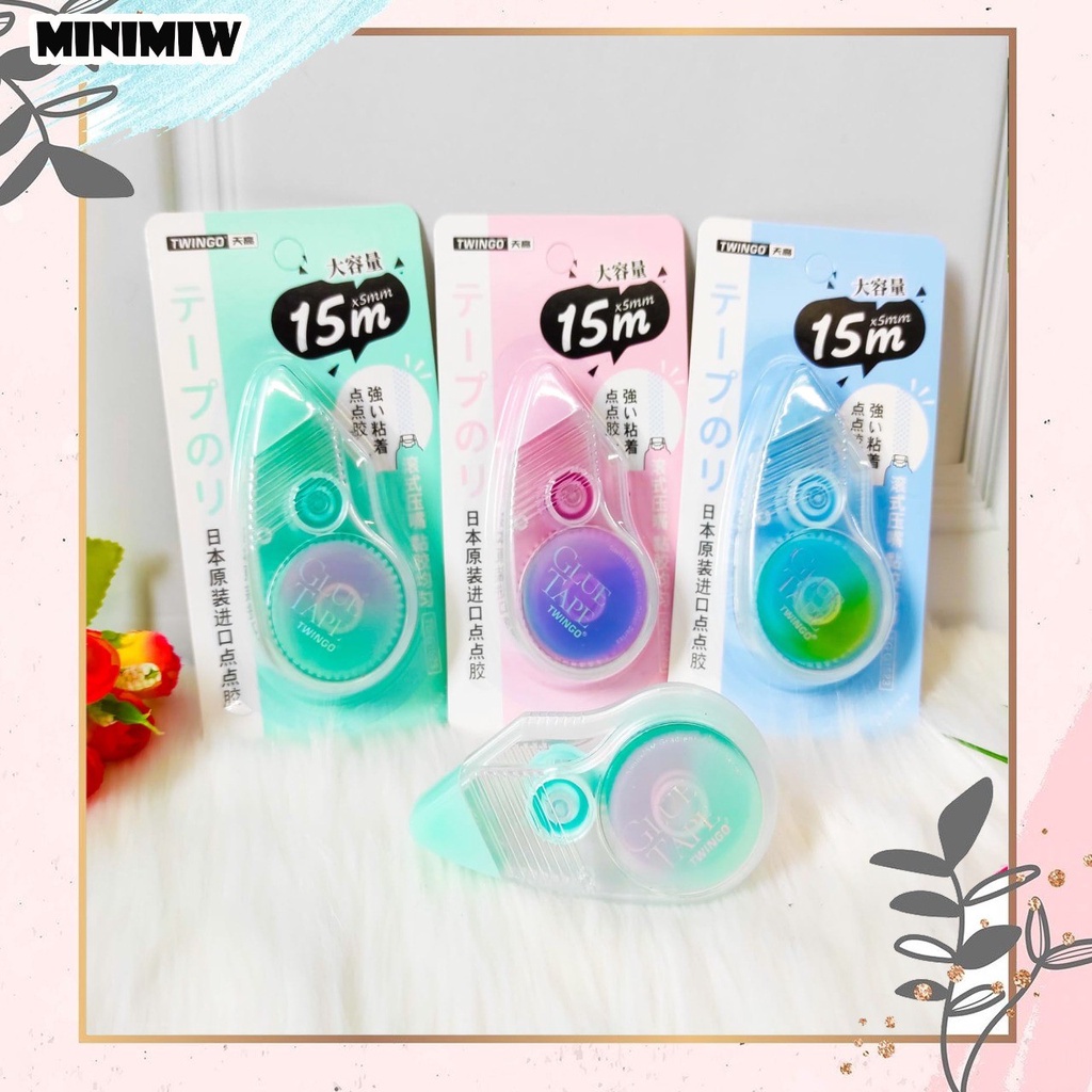

GLUE TAPE LEM POLOS ROLL PANJANG 15 METER TWINGO MULTIFUNGSI TG-G1523 DOUBLE TAPE ALAT TULIS UNIK
