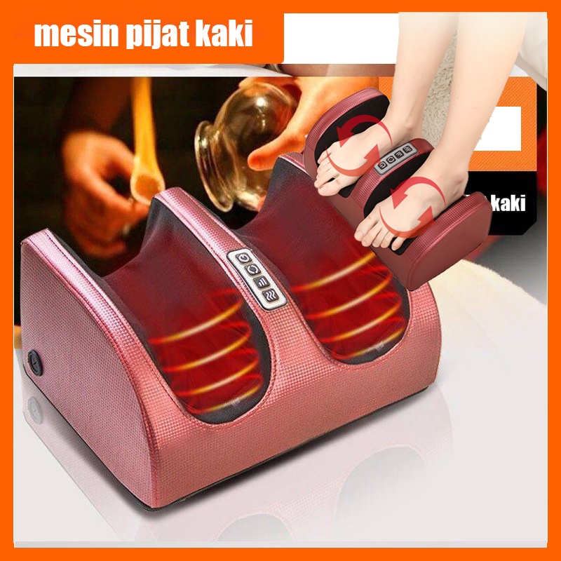 Foot massager 4 tombol 5 utama teknik pijat tombol pintar menguleni tekan kaki betis foot sole leg massage machine foot electric instrument rumah tangga terapi kaki mesin