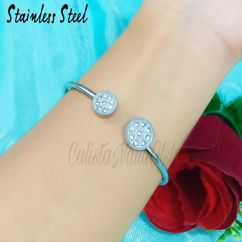 GELANG TITANIUM KSHTN MCI PERMATA PERHIASAN EMAS KOREA ANTI KARAT DAN ANTI LUNTUR